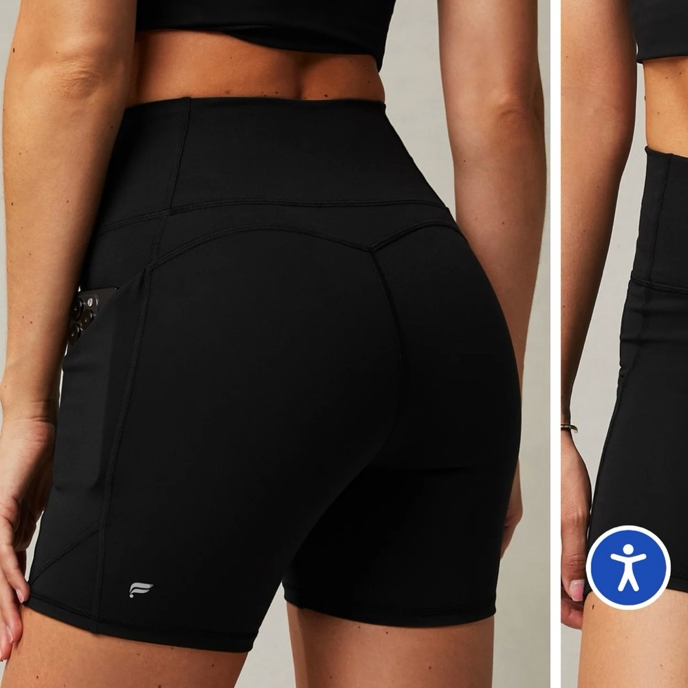 Oasis PureLuxe High-Waisted 6'' Shorts Black